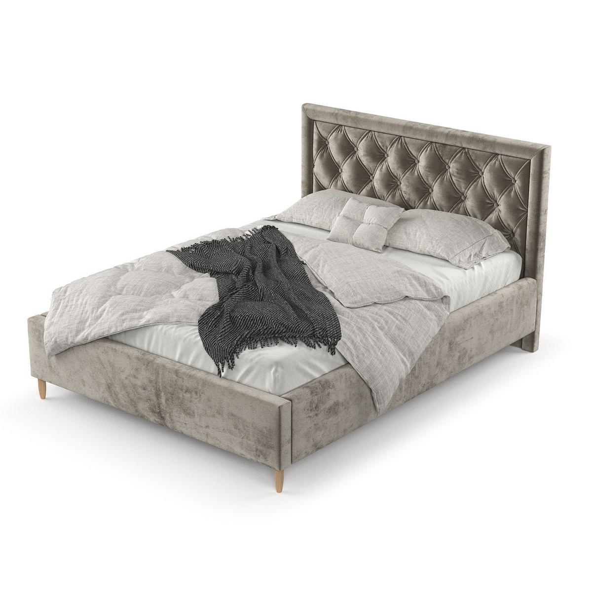POLSTERBETT Lido 120/200 cm Beige im Lotta Stoff - Beige/Naturfarben, Holz/Holzwerkstoff (120/200cm) - AltaBeds