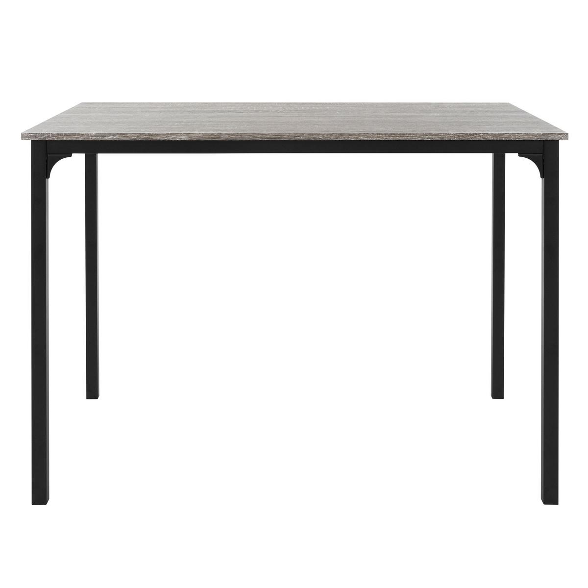 ESSTISCH SET 4-teilig Eiche Grau - Schwarz/Grau, Holzwerkstoff (70/86.5/110cm) - ML-DESIGN