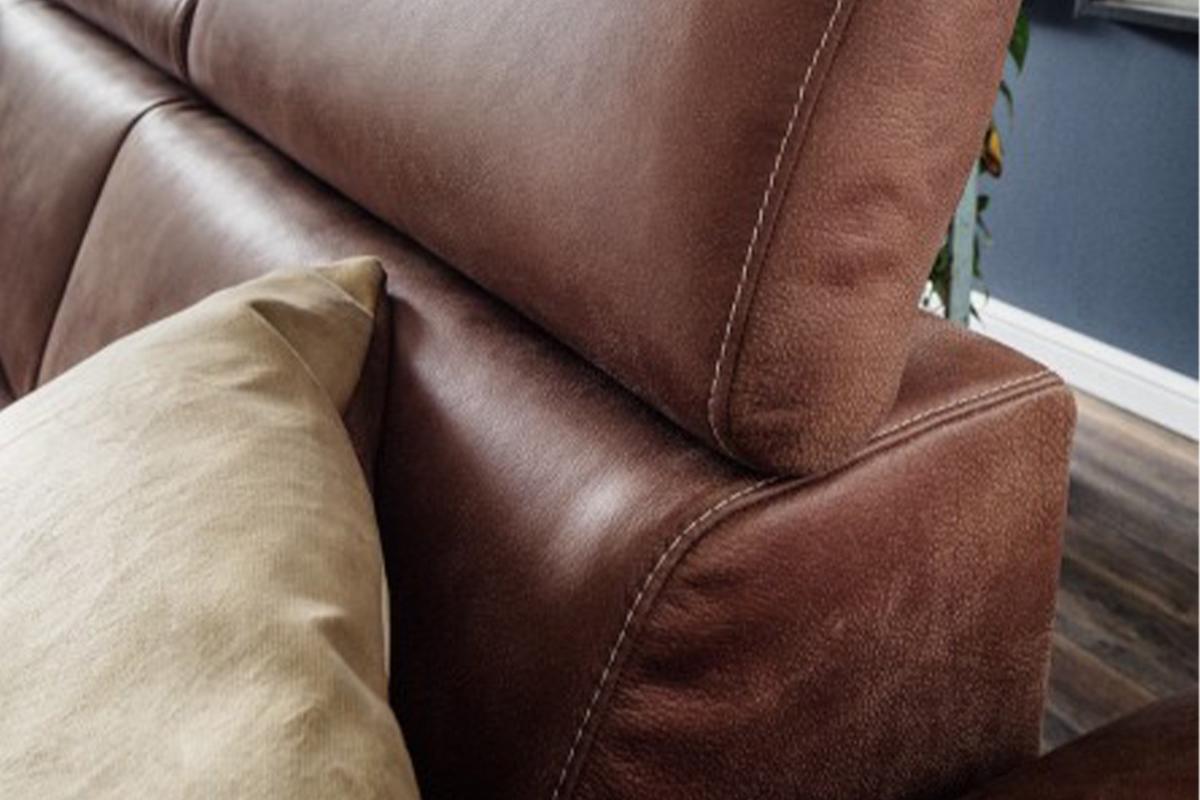 ECKSOFA MIT MOTORISCHER SITZTIEFENVERS. RISO Braun Leder - Schwarz/Braun, Leder (263/240cm) - KAWOLA