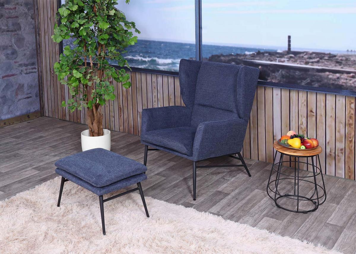 LOUNGE-SESSEL Blau - Blau, Textil (73/96/82cm) - MCW