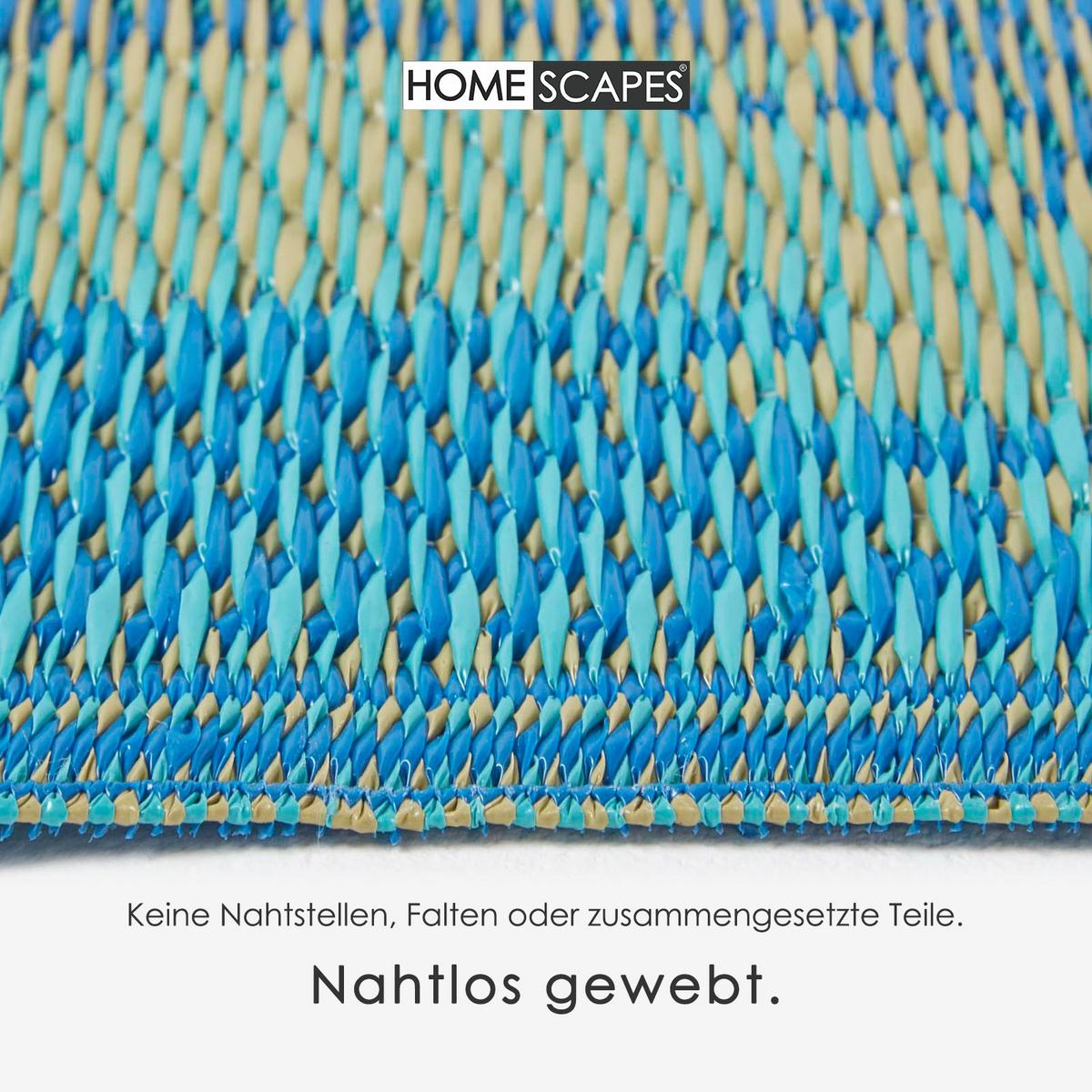 OUTDOORTEPPICH Amber, Ethno-Muster 150/240 cm - Blau, Kunststoff (150/240cm) - Homescapes