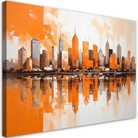 LEINWANDBILD Städte & Architektur 30x20cm - Orange, Textil (30/20cm) - Feeby