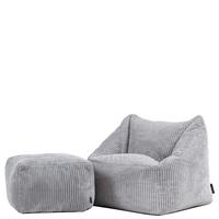 KINDERSITZSACK mit Hocker Natalia - Grau, Textil (55/44/55cm) - icon