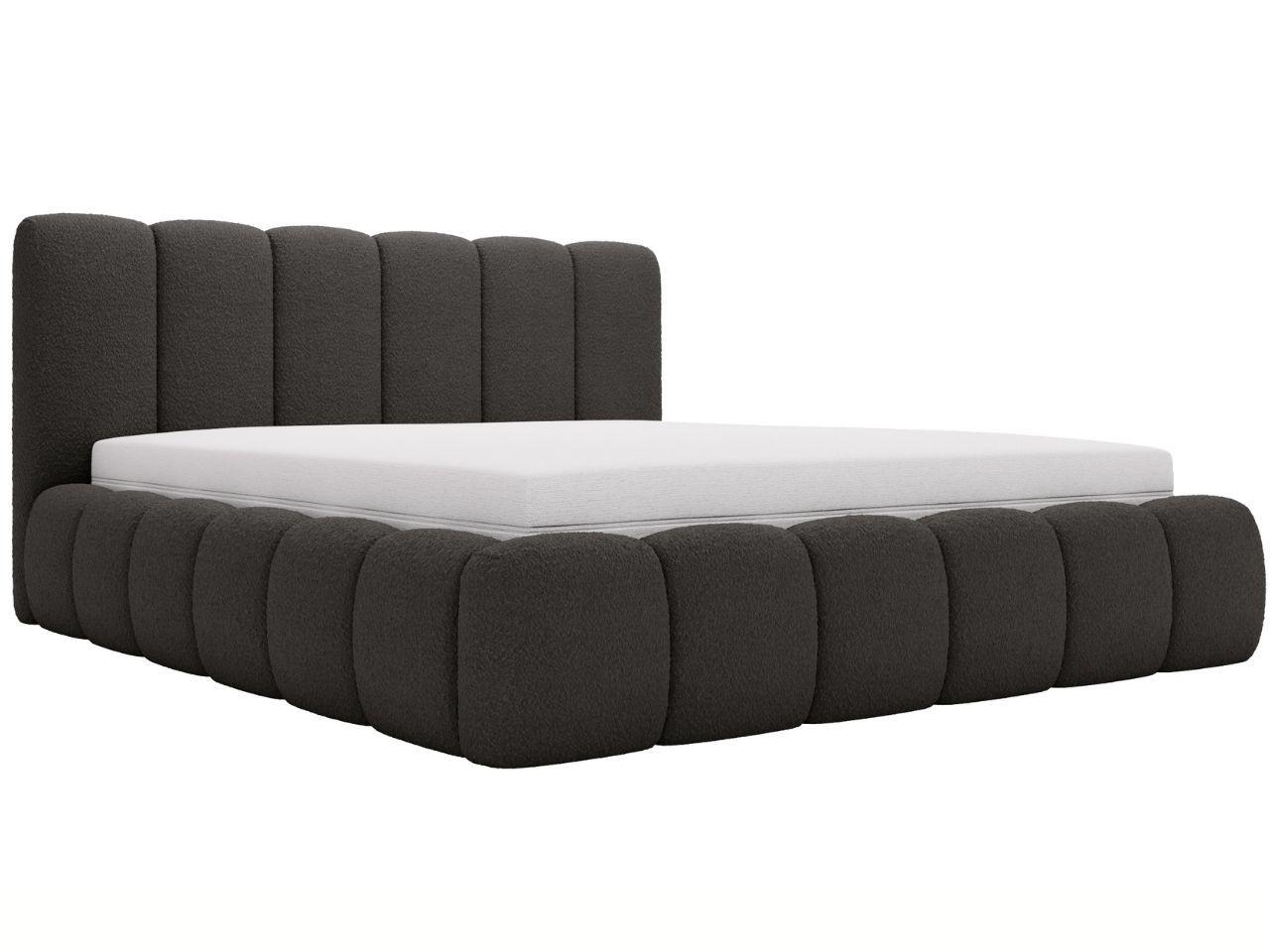 POLSTERBETT Cloud 180x200 Bouclé-Stoff Schwarz - Schwarz, Textil (180/200cm) - Graingold