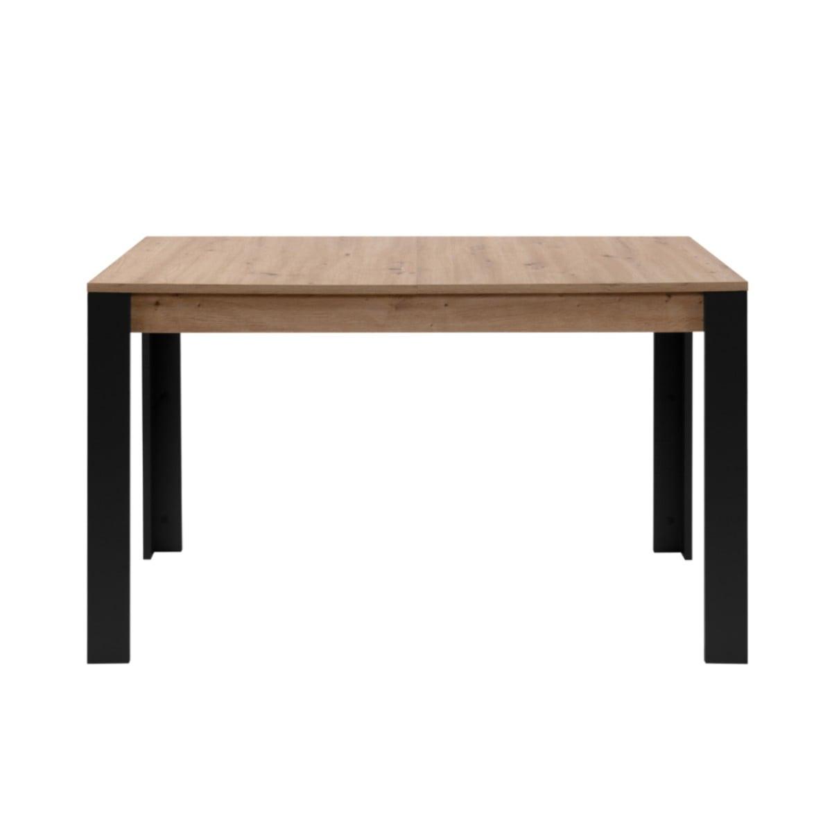 ESSTISCH AUSZIEHBAR artisan-eiche schwarz 100/80/75 cm - Eschefarben, Holzwerkstoff (86/80/75cm) - Calicosy