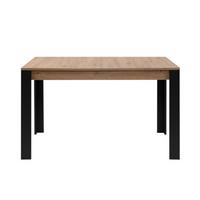 ESSTISCH AUSZIEHBAR artisan-eiche schwarz 100/80/75 cm - Eschefarben, Holzwerkstoff (86/80/75cm) - Calicosy