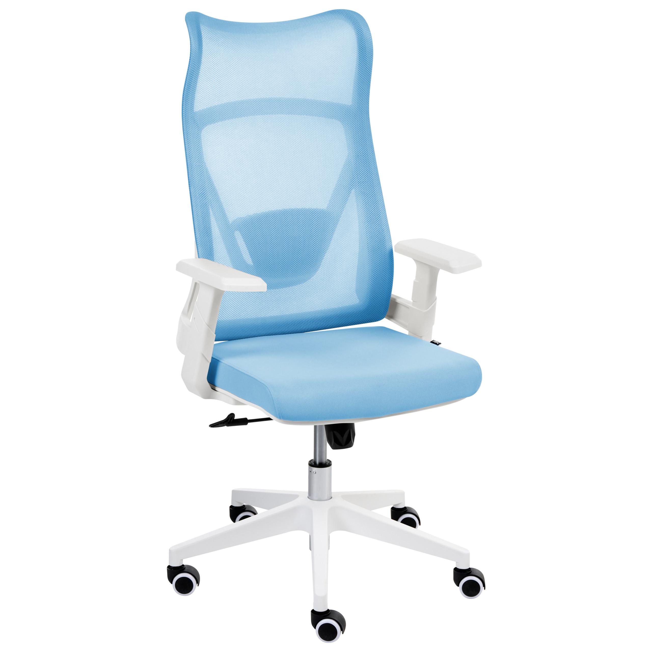BÜROSTUHL Hellblau Bard - Hellblau, Textil (50/113/66cm) - Beliani