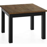ESSTISCH Toren ausziehbar verlängerbar quadratisch, Eiche Braun Rustikal 100-200/100/76.5 cm - Alteiche/Schwarz, Holz/Holzwerkstoff (100/200/76.5cm) - WFL GROUP