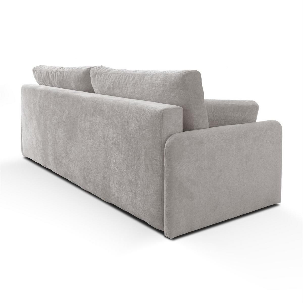 SOFA NUBO mit Schlaffunktion und Bettkasten Harmony 80 - Grau, Textil (205/91/86cm) - Lookway