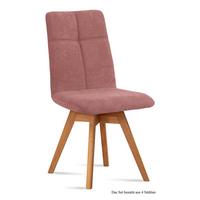 ESSZIMMERSTUHL drehbar (4er-Set) Dorea 47x92x60 Eiche geölt/Rosewood - Eichefarben/Dunkelrosa, Kunststoff (60/92/47cm) - 58aufmkessel