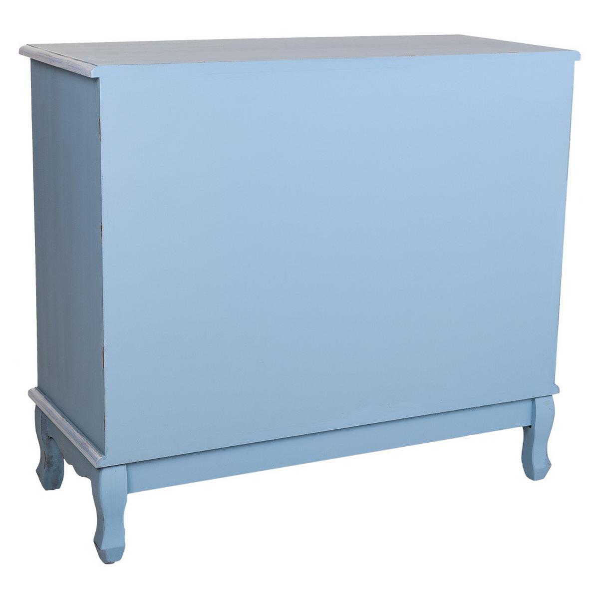 KOMMODE aus Holz 90x38x80 blauem - Blau, Holzwerkstoff (90/80/38cm) - Wanderlust