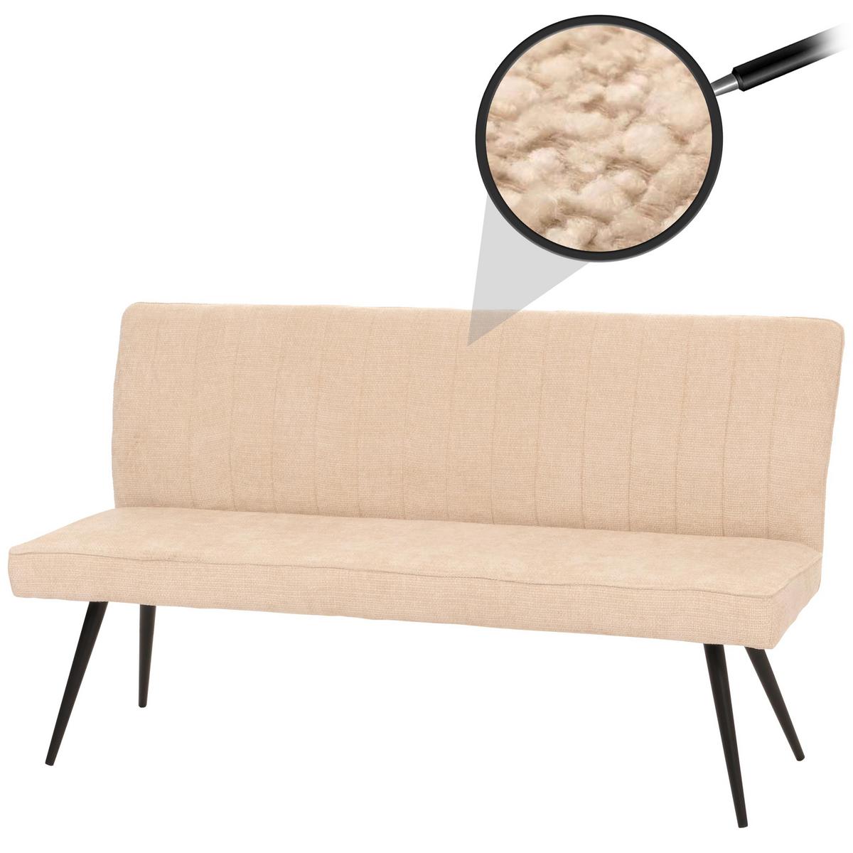SITZBANK Beige - Dunkelgrau/Beige, Textil (160/90/60cm) - MCW