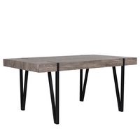 ESSTISCH 180/90/75 cm Dunkelbraun, Schwarz Rechteckig Adena - Dunkelbraun, Holzwerkstoff (180/90/75cm) - Beliani