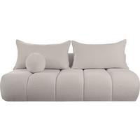 SCHLAFSOFA Milla mit Bettkasten, Sand Beige 205/97/85 cm - Beige, Textil/Metall (205/97/85cm) - WFL GROUP