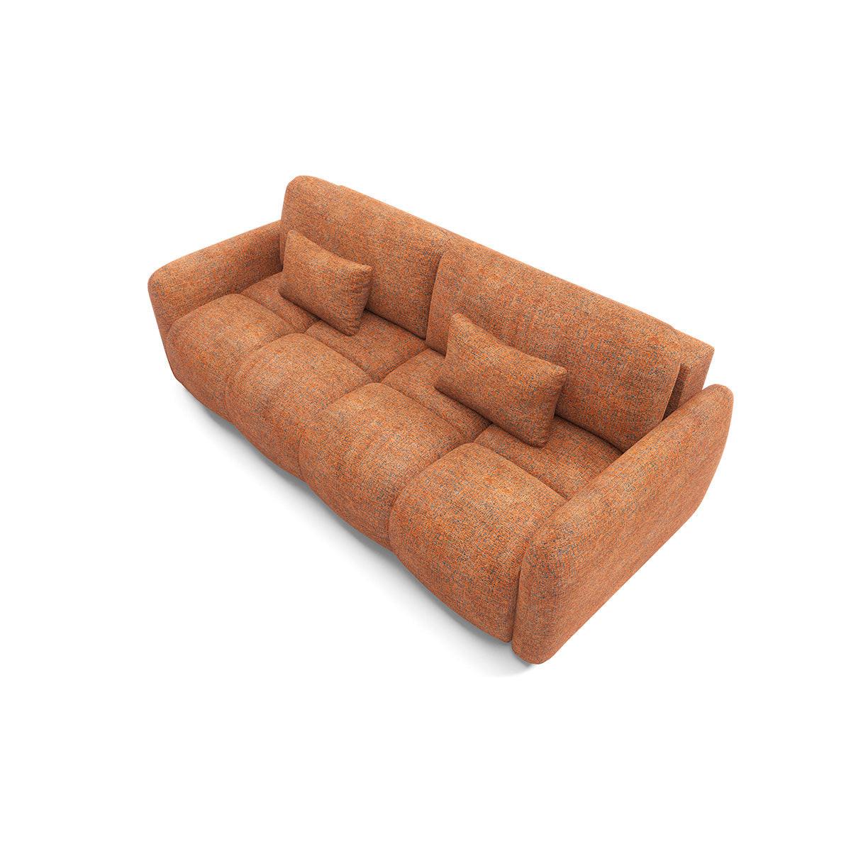 SOFA Vittoria 3 Sitzplätze Orange - Orange, Holz (236/95/121cm) - Petits-meubles
