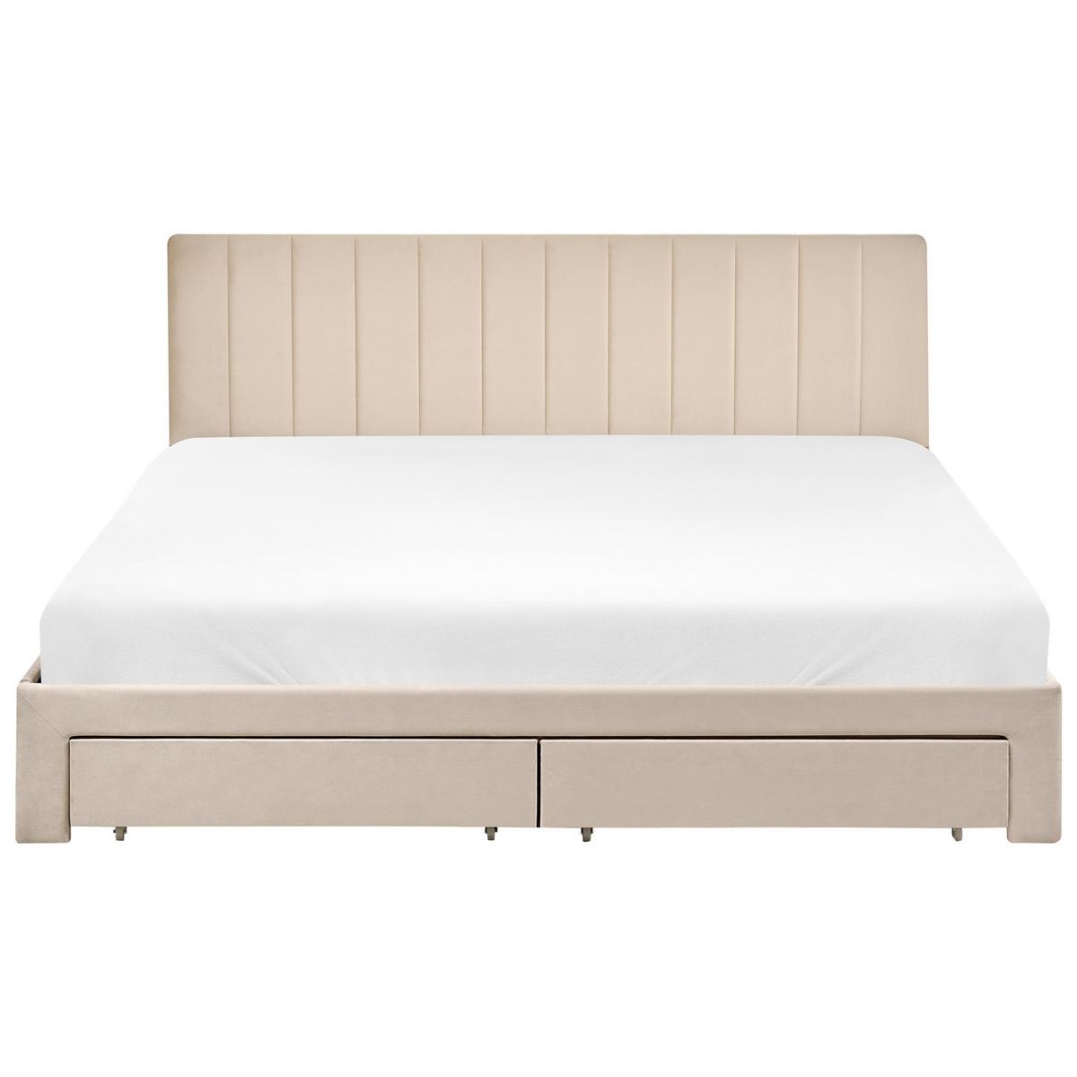 BETT 180/200 cm Beige Lonzac - Beige, Textil (180/200cm) - Beliani
