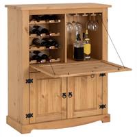 MEXICO MÖBEL WEINSCHRANK TEQUILA braun - Braun, Holz (98/121/40cm) - IDIMEX