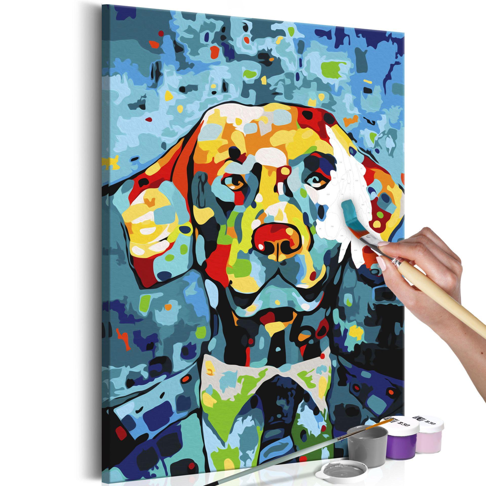 MALEN NACH ZAHLEN 40/50 cm - Multicolor, Textil (1.4/50cm) - KUNSTLOFT