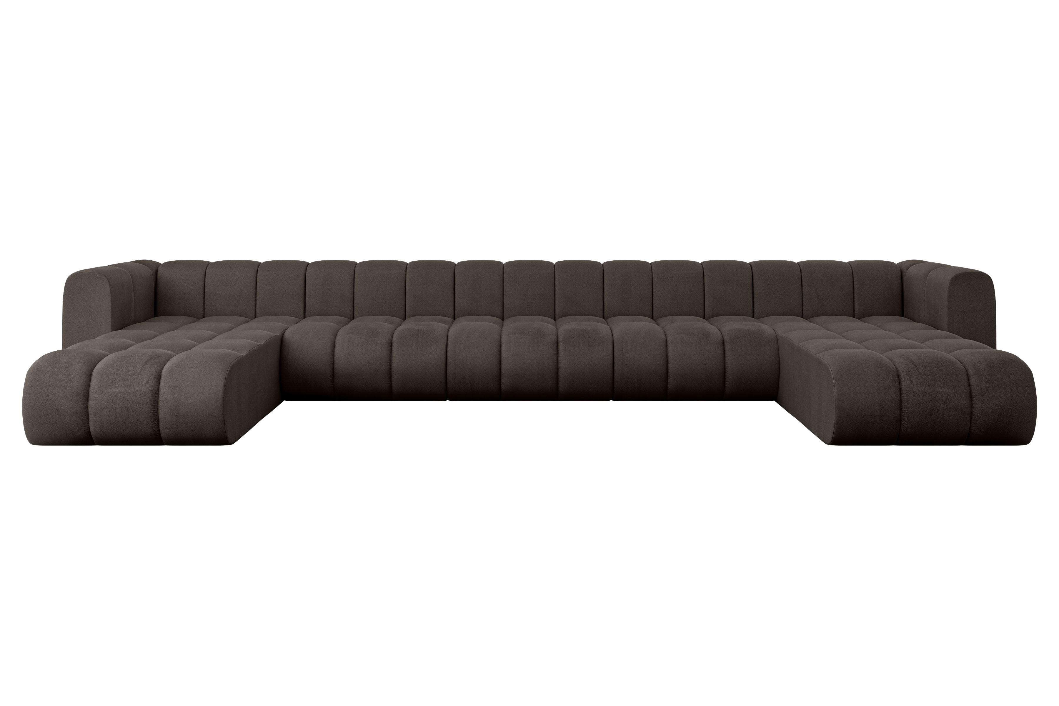 WOHNLANDSCHAFT modulares Sofa Joren-U3 - 501x177x70 cm Braun - Braun, Holzwerkstoff/Textil (501/70/177cm) - ALTDECOR