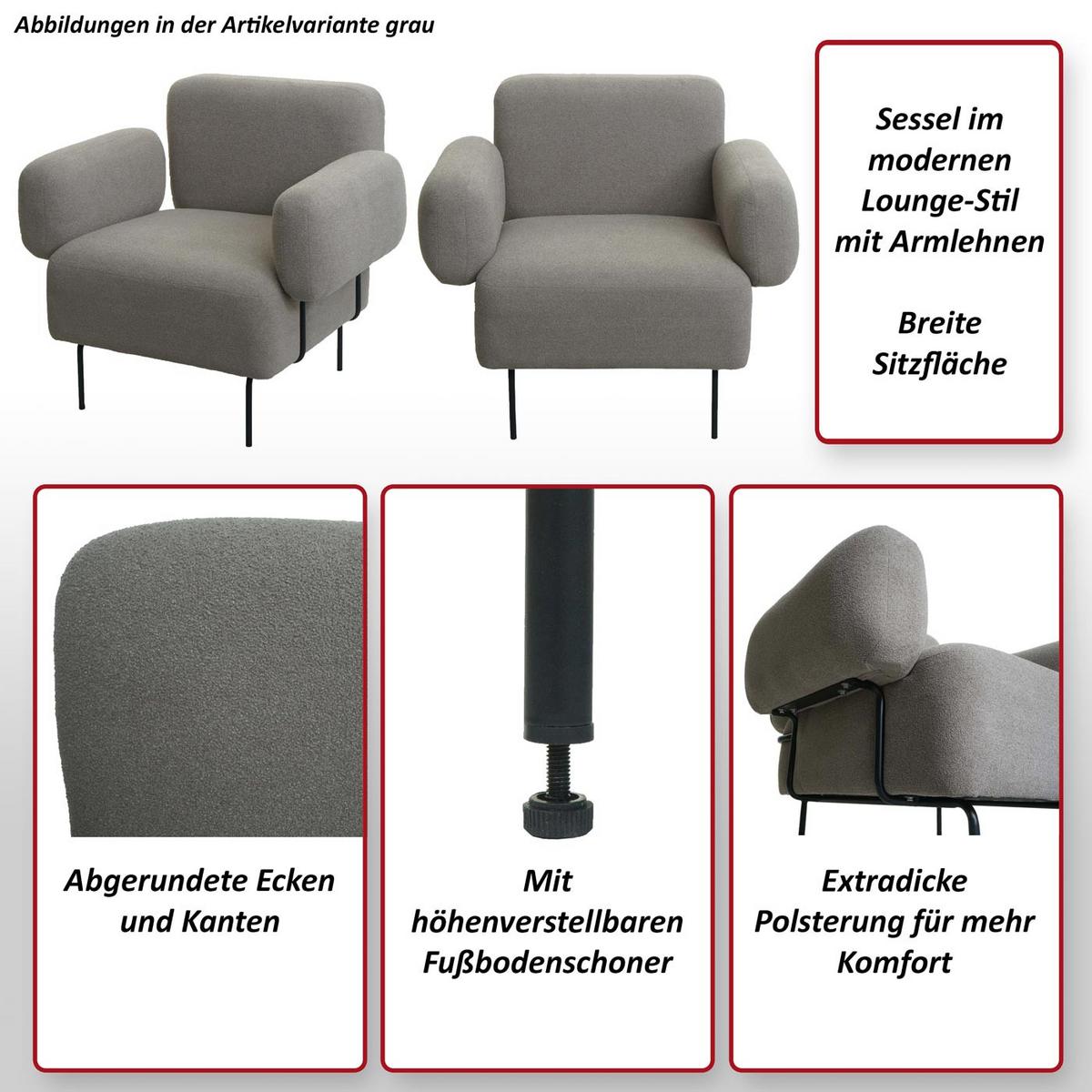 LOUNGE-SESSEL Altrosa - Altrosa, Textil (88/78/76cm) - MCW