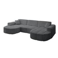 WOHNLANDSCHAFT LIVO-U1 - 315x173x79,5 cm Duneklgrau - Dunkelgrau, Holzwerkstoff/Textil (315/79/173cm) - ALTDECOR