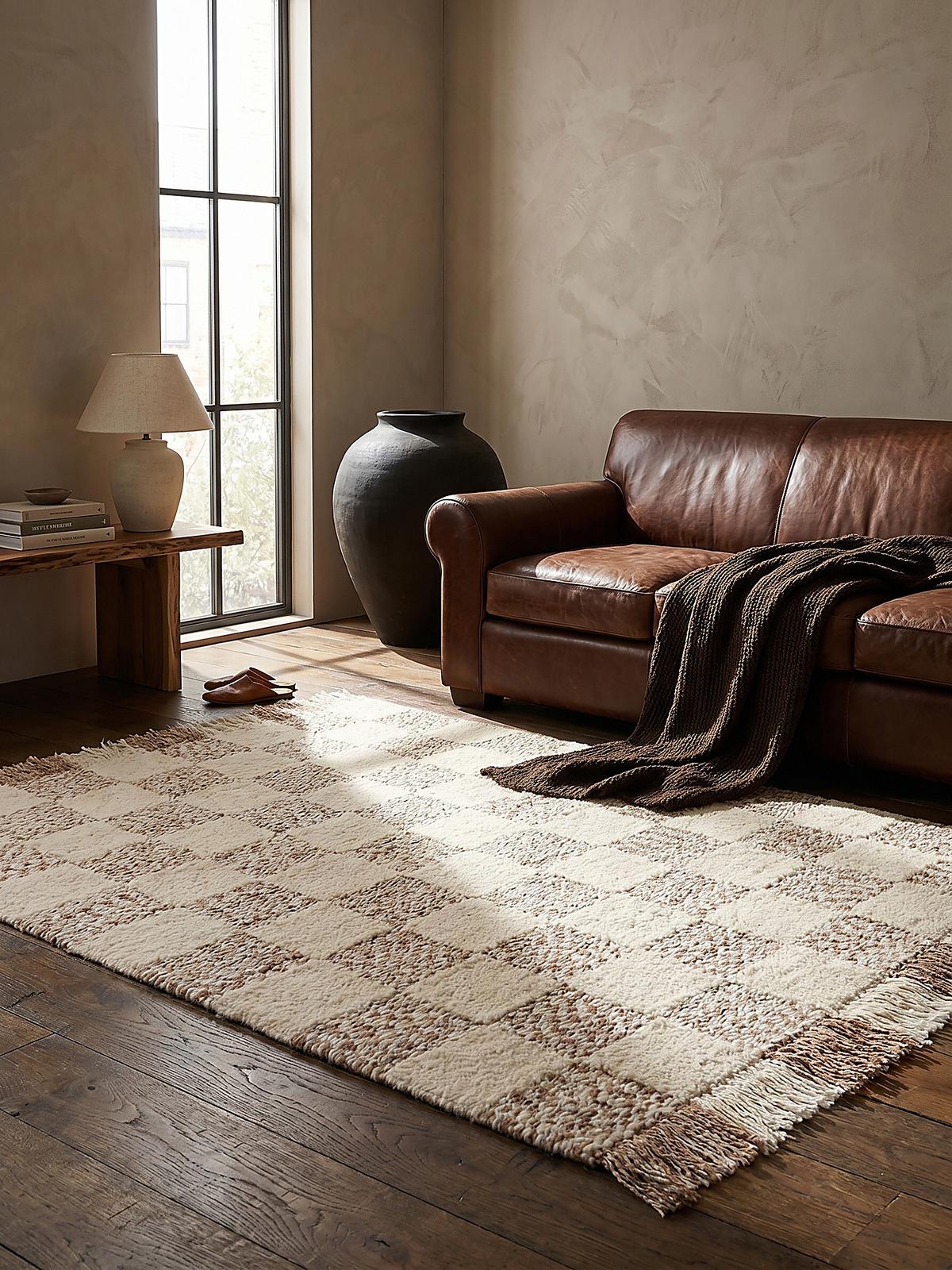 TEPPICH handgewebt VYNE, geometrisch, Beige-Natur, 160 x 230 cm - Beige, Textil (230/160cm) - KADIMA DESIGN