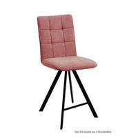 THEKENSTUHL (6er-Set) Delcina 47x108x60 Schwarz/Rosewood - Dunkelrosa/Schwarz, Kunststoff (60/108/47cm) - 58aufmkessel