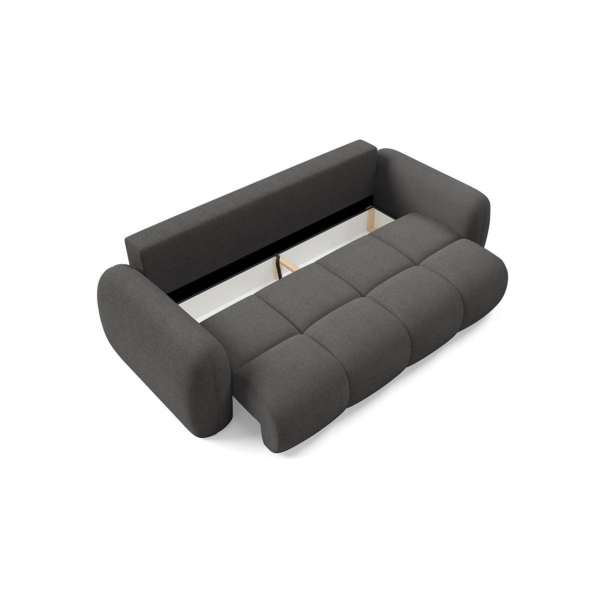 SOFA Livio 3 Sitzplätze Dunkelgrau - Dunkelgrau, Holz (270/95/121cm) - Petits-meubles