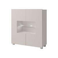 KOMMODE Calabrini 01 mit weißer LED Beleuchtung - Kaschmir, Holzwerkstoff (100/107/35cm) - MIRJAN24