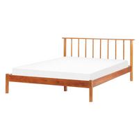 HOLZBETT 140/200cm Heller Holzfarbton Barret - Hellbraun, Holz (140/200cm) - Beliani