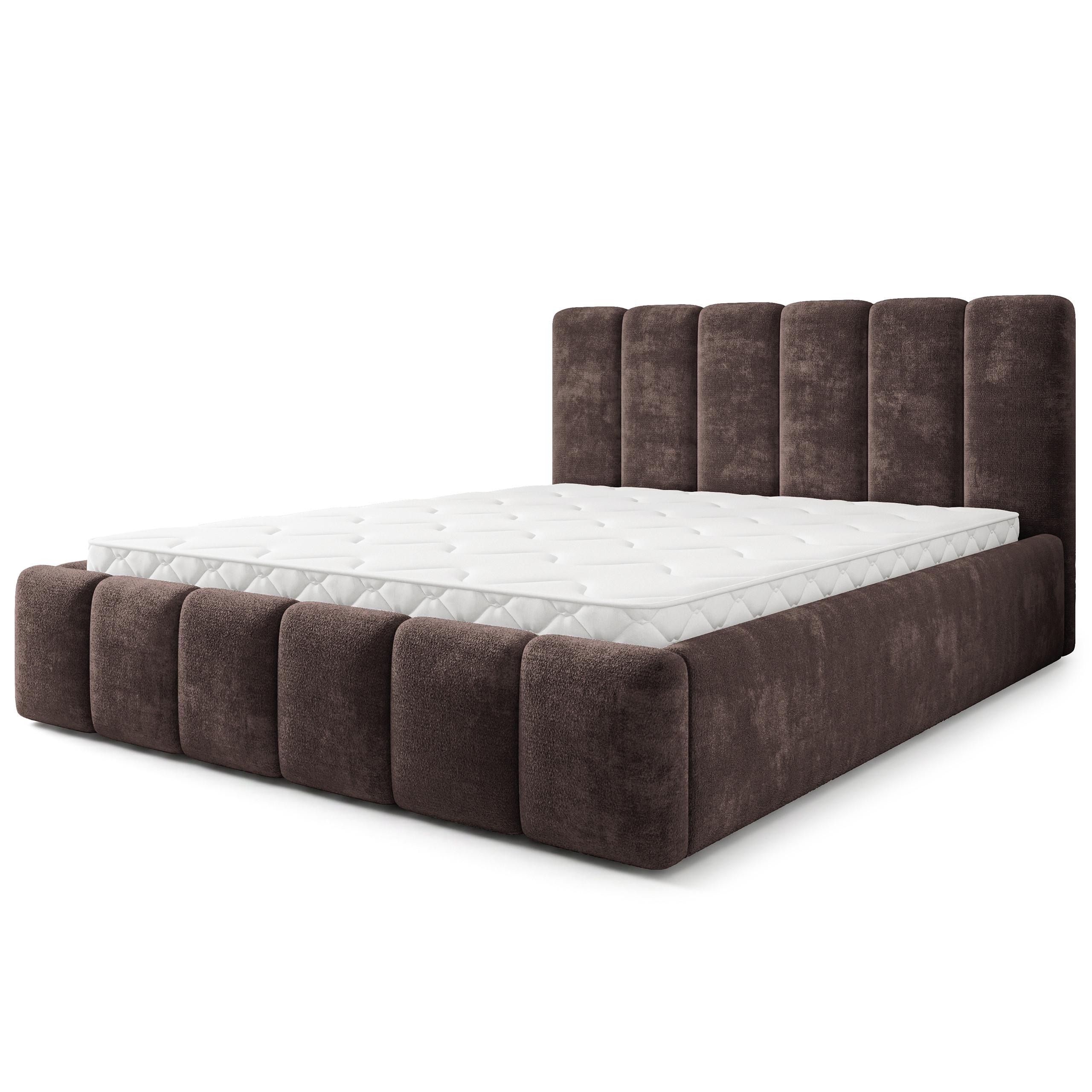 POLSTERBETT ATTORA LM 120x200 cm mit Bettkästen - Braun - Braun, Holz (120/200cm) - MASSENO