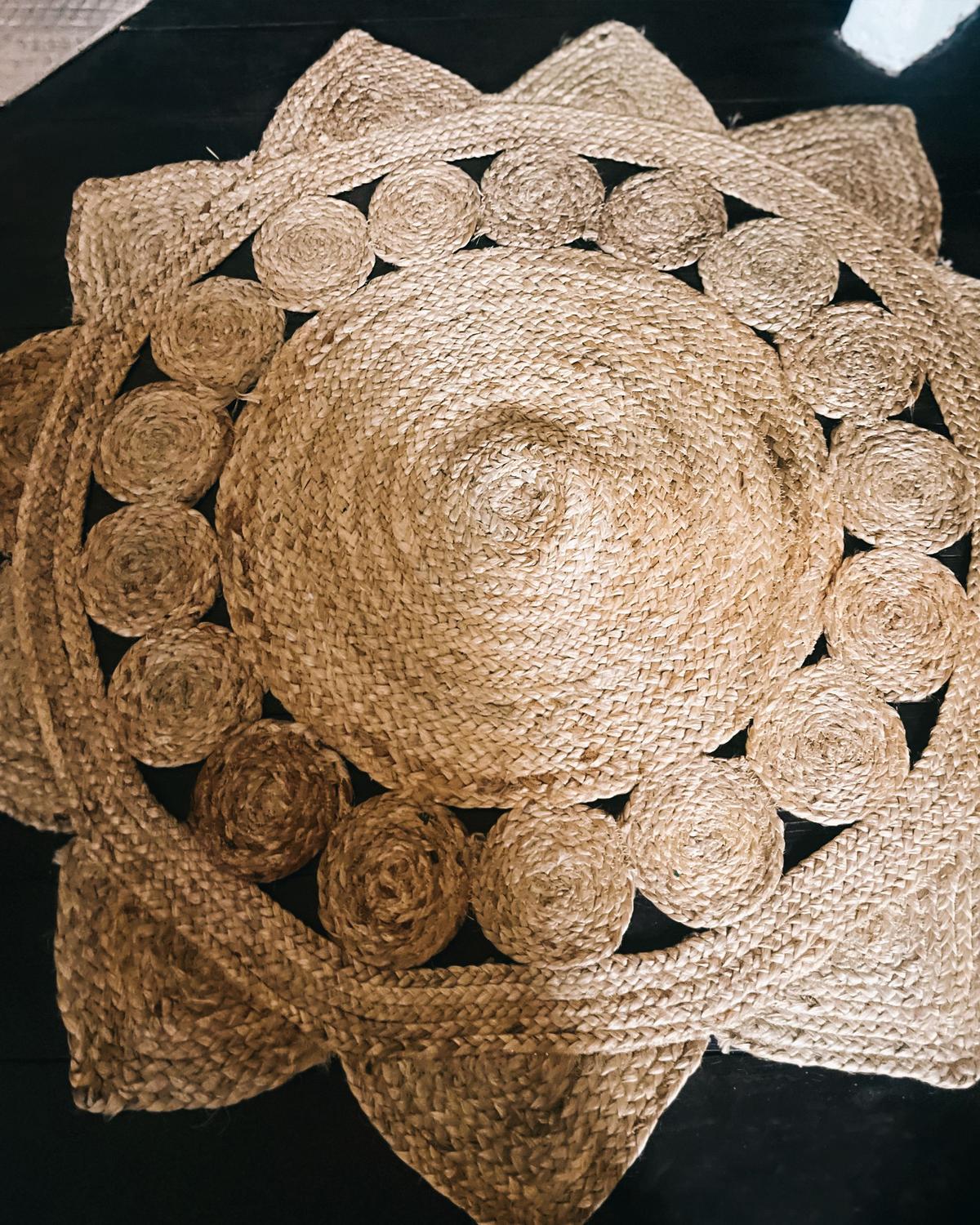 KURZFLOR-TEPPICH Araban 120/120 cm - Beige, Naturmaterialien (120/120cm) - Beliani