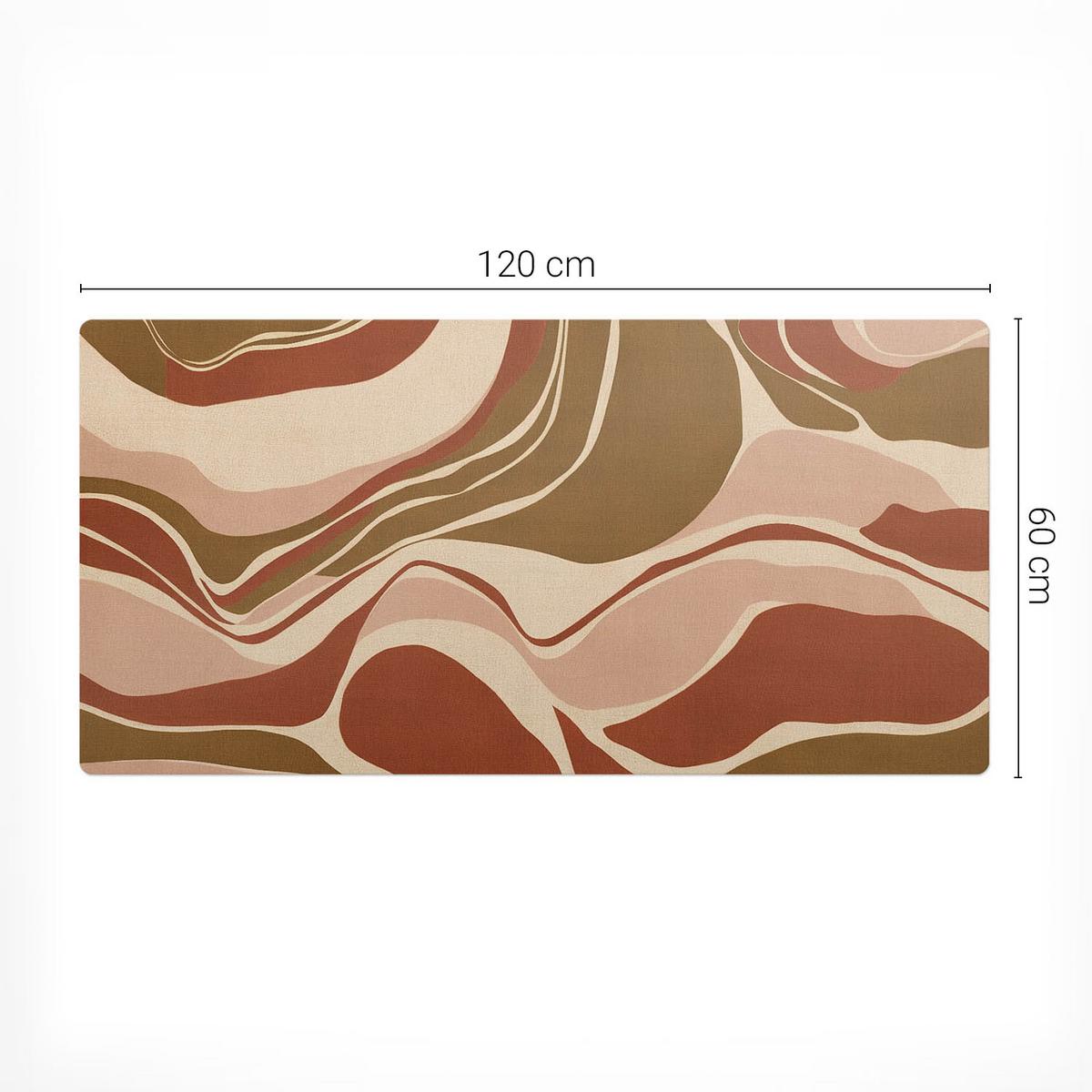 SCHREIBTISCHUNTERLAGE 120x60 cm Beige - Beige/Rosa, Kunststoff (120/60/1.6cm) - Wallfluent