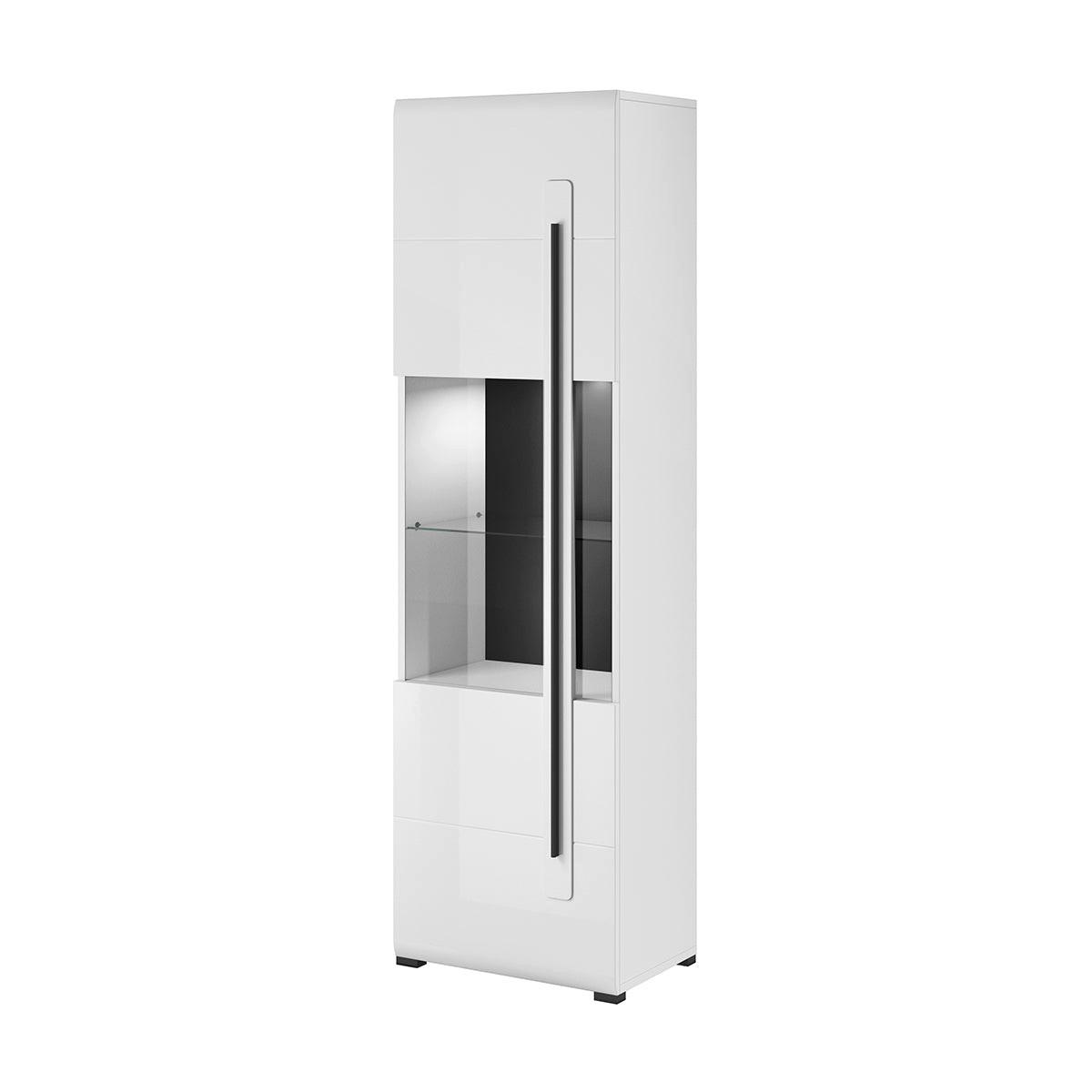 VITRINE Louis Weiß - Weiß, Holzwerkstoff (60/204/39cm) - Petits-meubles