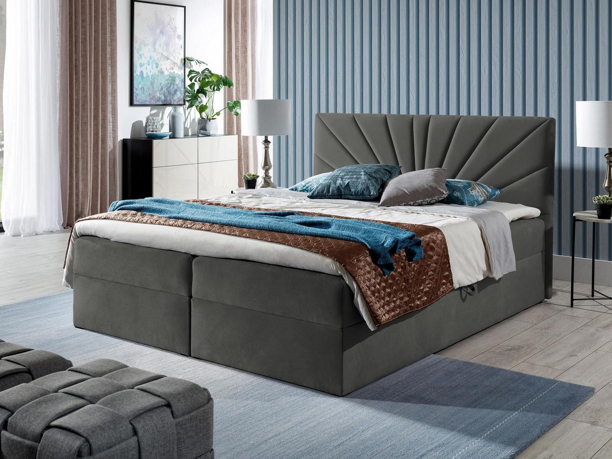 BOXBETT Top 4 - H3 - Grau, Holz (160/200cm) - MIRJAN24