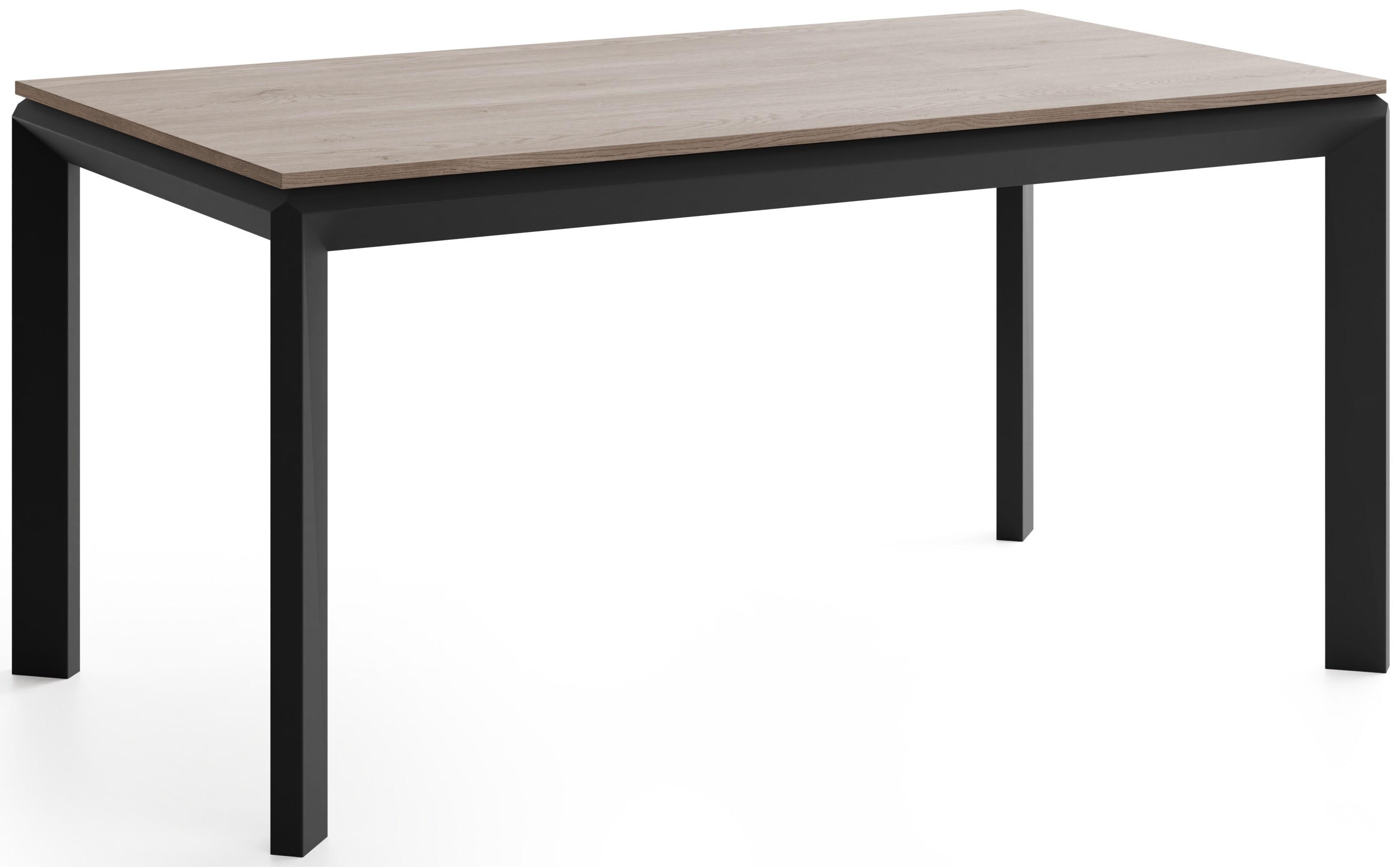 ESSTISCH Elan rechteckig ausziehbar verlängerbar mit Schwarzen Metallbeinen, Eiche Braun 160-250/90/76 cm - Eichefarben/Schwarz, Holzwerkstoff/Metall (90/250/76cm) - WFL GROUP