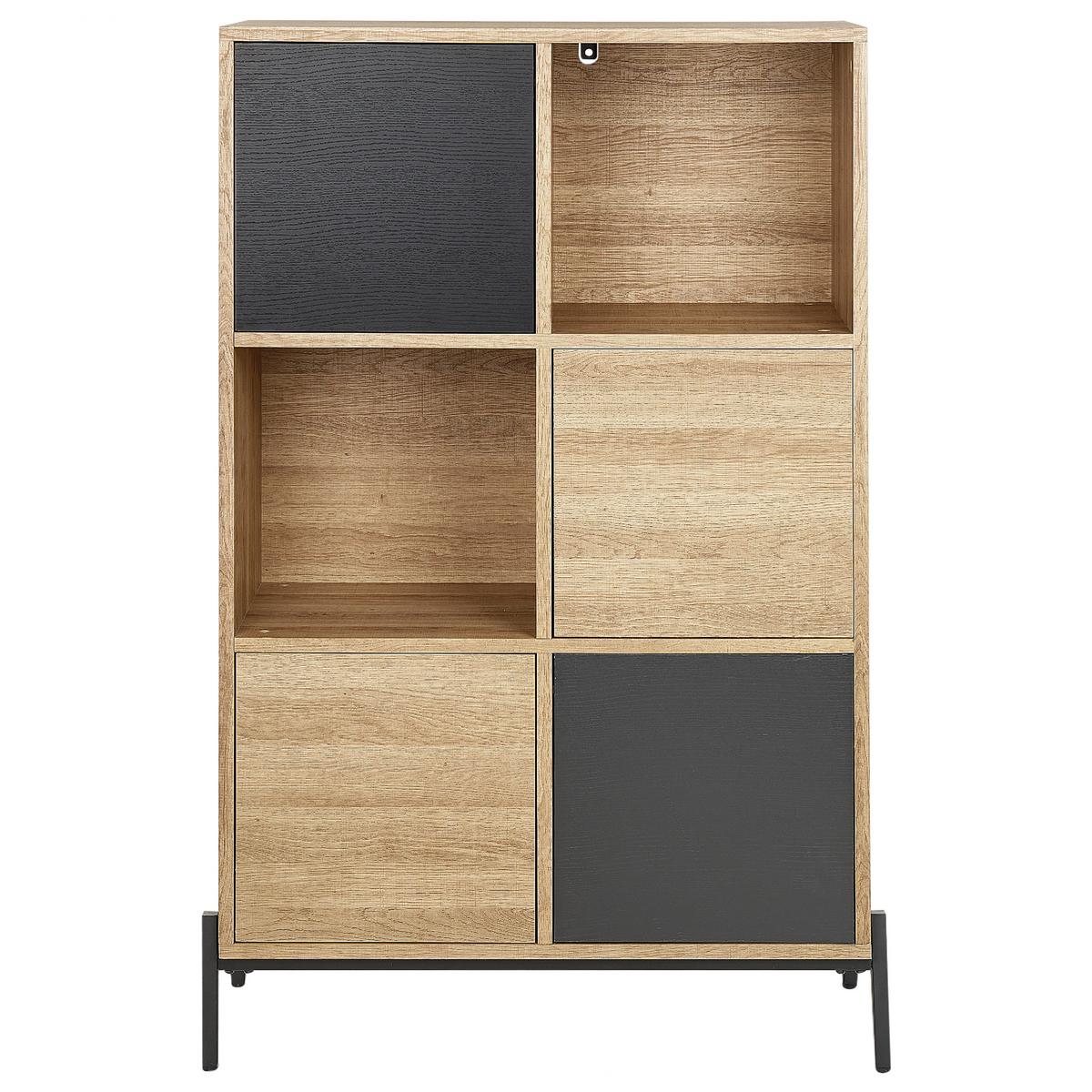 MEHRZWECKSCHRANK Moines - Hellbraun, Holzwerkstoff (80/135/40cm) - Beliani