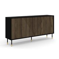 SIDEBOARD Aglaé Holz und Schwarz - Schwarz, Holzwerkstoff (180/88/40cm) - Petits-meubles