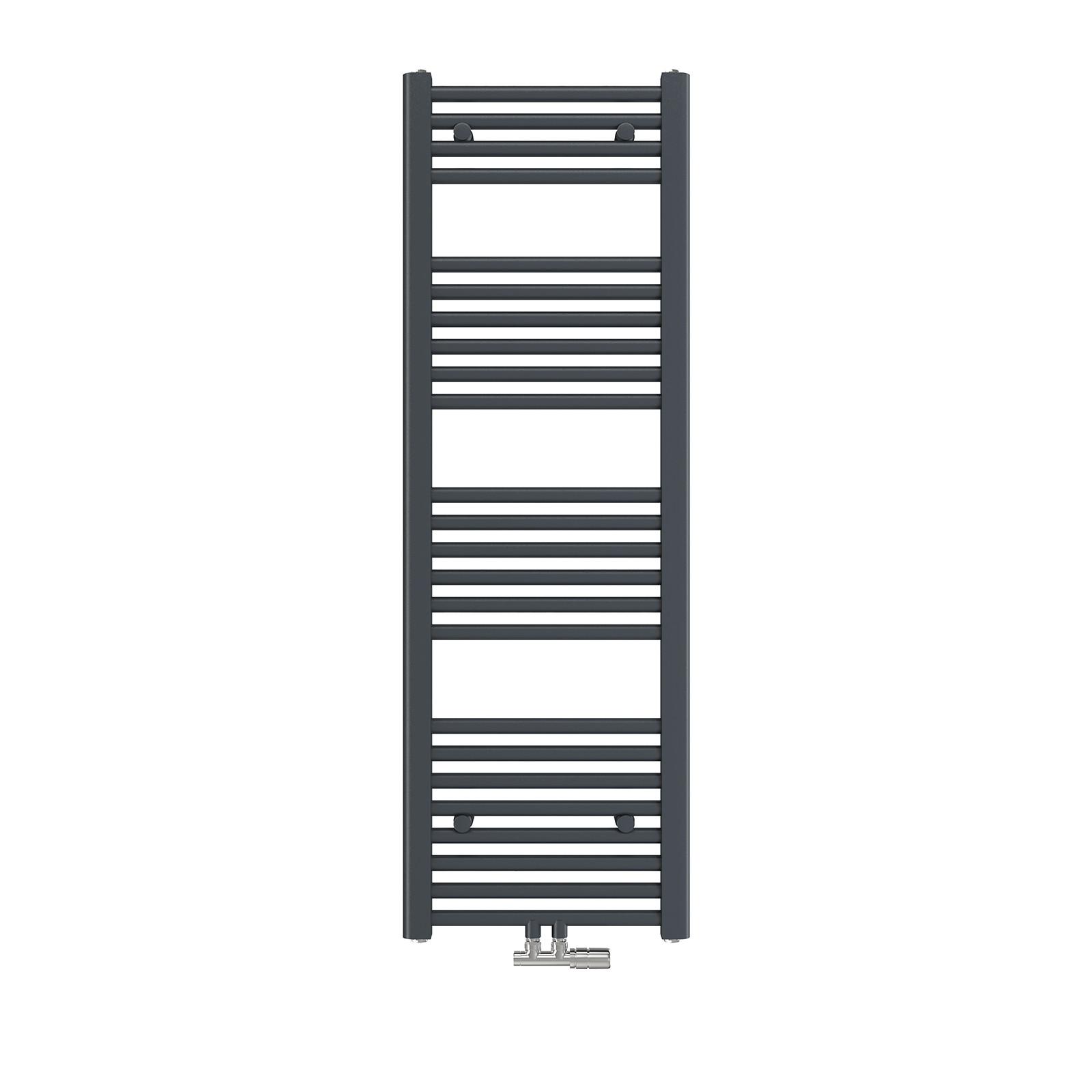 HEIZKÖRPER wasserführender Handtuchheizkörper Anthrazit 120/40/3 cm - Anthrazit, Metall (40/120/3cm) - EMKE