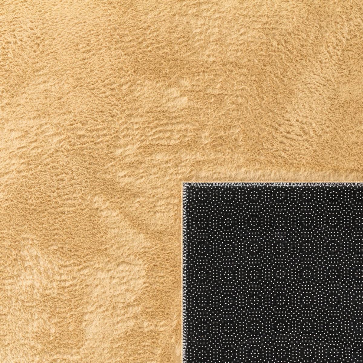 KURZFLORTEPPICH, einfarbig, aus Polyester, Gelb, Ø 80 cm - Gelb, Textil (80/80cm) - KADIMA DESIGN