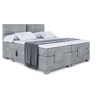 BOXSPRINGBETT elektrisch verstellbar mit 2 Matratzen H4/Taschenfederung MAYA EL 160 x 200 Hellgrau - Hellgrau, Holzwerkstoff (167/200cm) - ALTDECOR