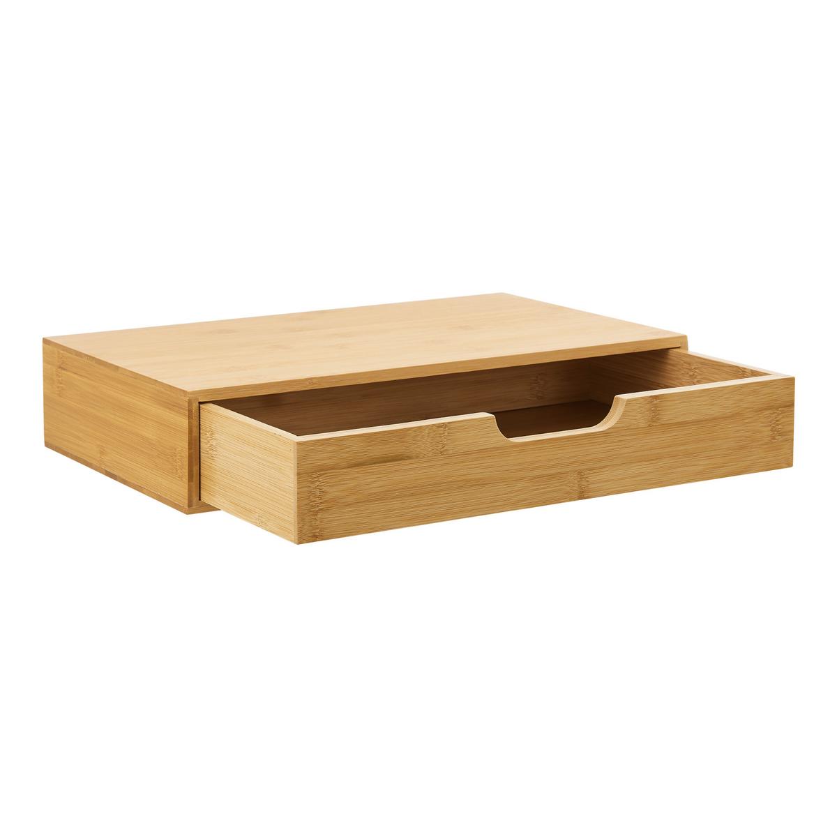 WANDREGAL Bokn - Naturfarben, Holz (40/8/24cm) - [en.casa]