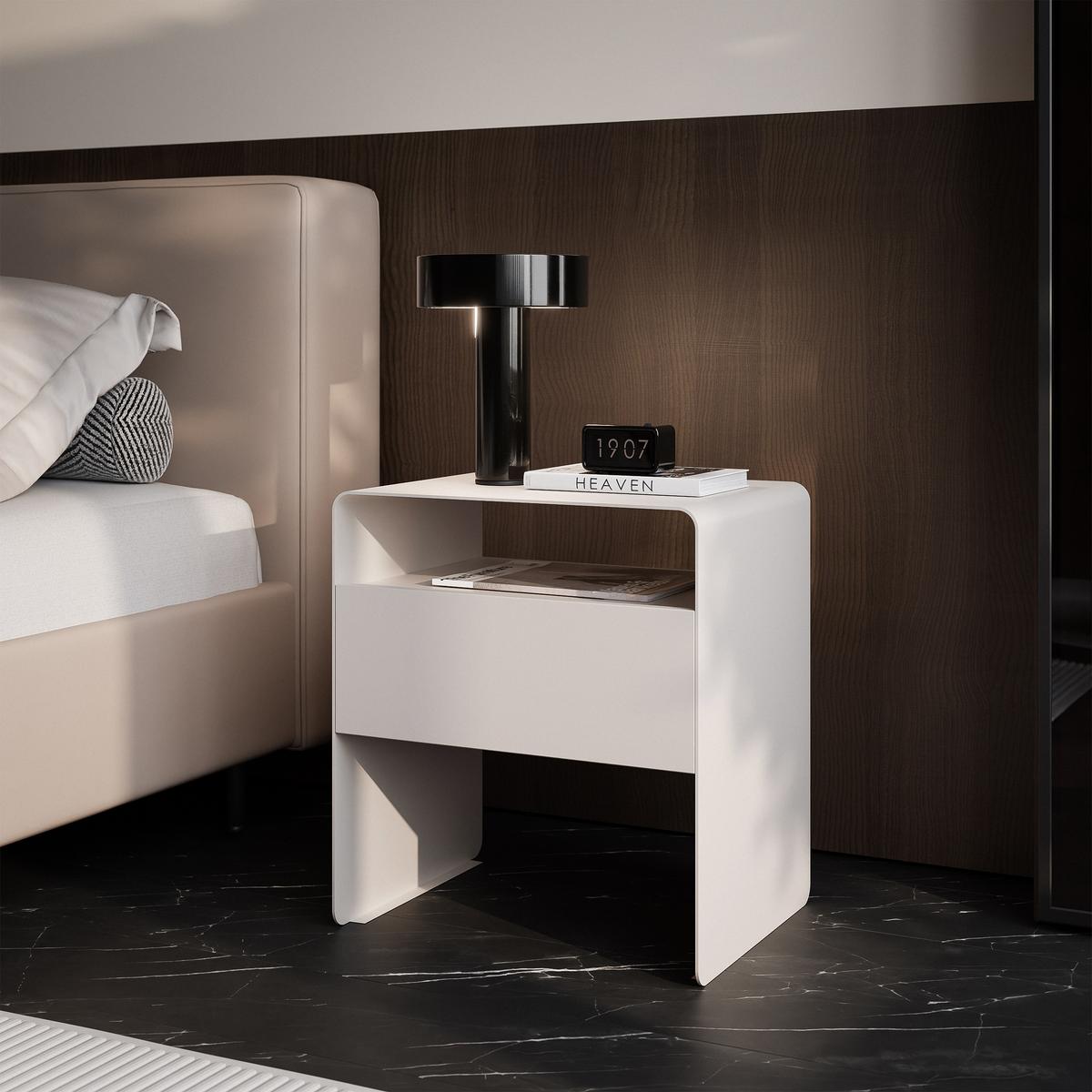 NACHTSCHRANK BOHO mit Schublade, 45/35/50 cm, Kaschmir - Kaschmir, Metall (45/50/35cm) - Idohome