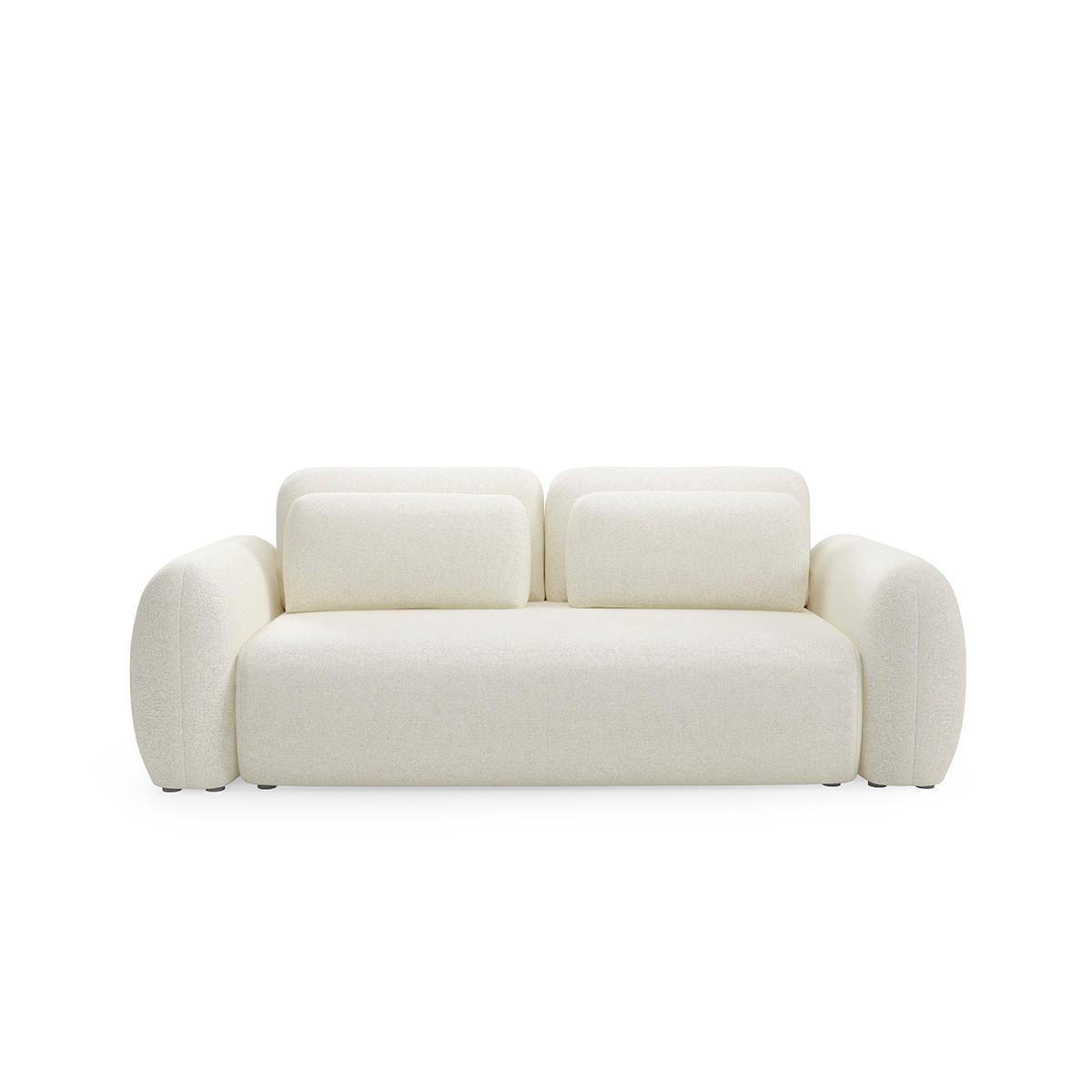 SOFA Carmela 3 Sitzplätze Weiß - Weiß, Holz (266/95/121cm) - Petits-meubles