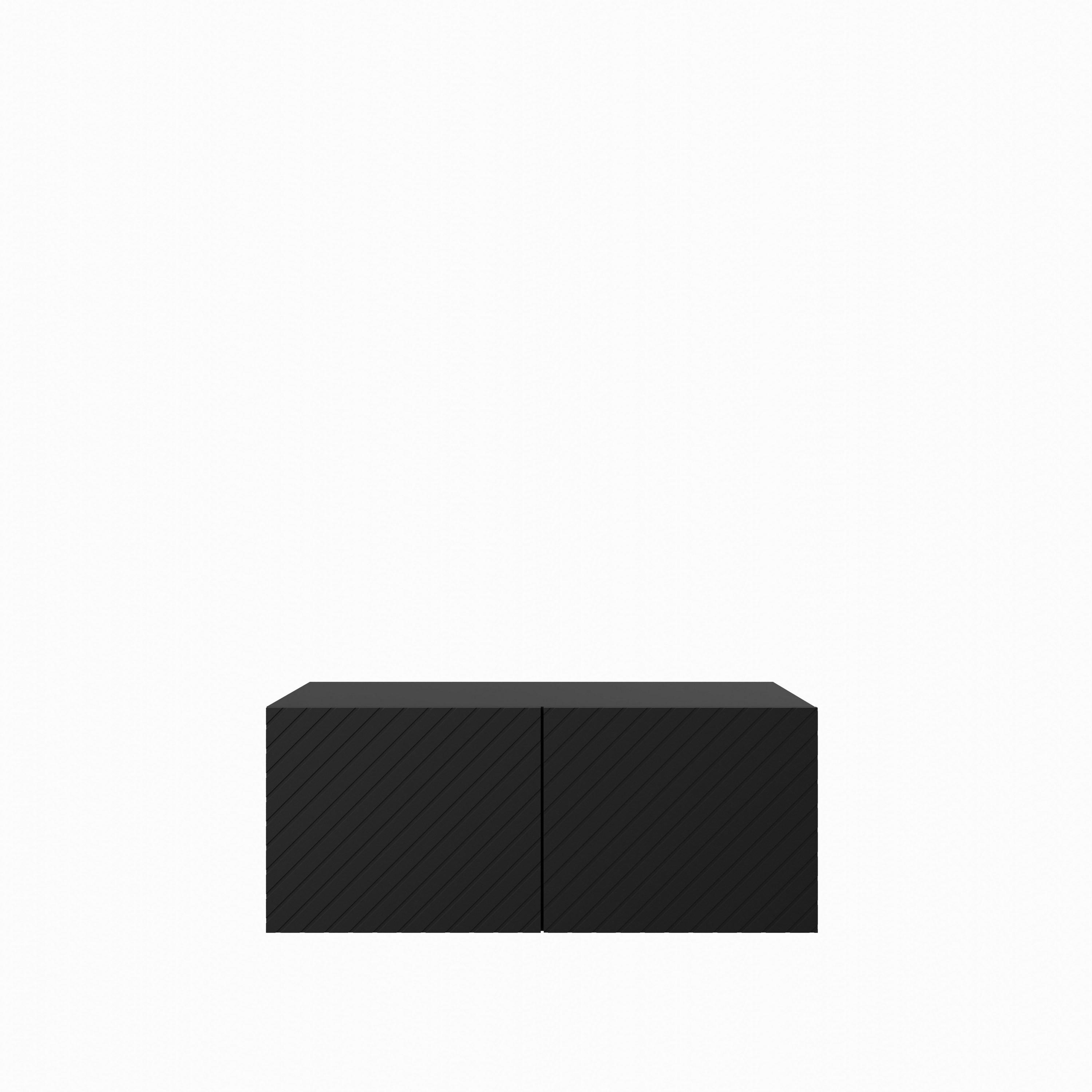 LOWBOARD CAVA 100/41/40 cm, Hängender TV-Schrank Schwarz - Schwarz, Holzwerkstoff (100/41/40cm) - MASSENO
