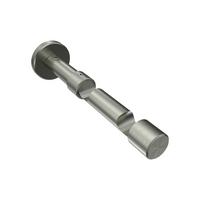 TRÄGER FÜR GARDINENSTANGEN 16 mm Ø, Sinux 2-läufig, Edelstahl-Optik - Edelstahlfarben, Metall (15.8/4/4cm) - INTERDECO