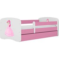 KINDERBETT Emily mit Schublade und Matratze, Rosa 70x140 cm - Altrosa, Holzwerkstoff (140/70cm) - WFL GROUP