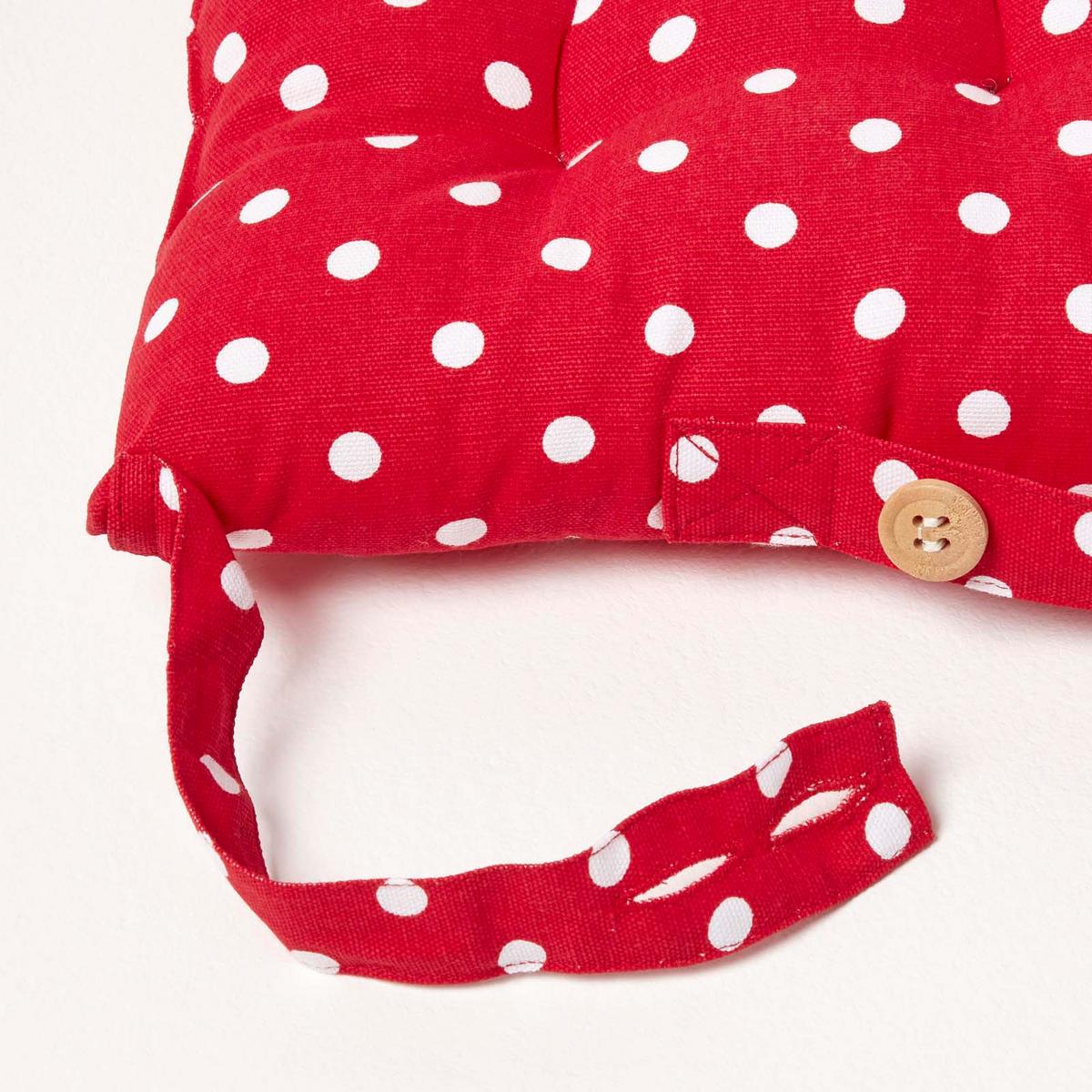 STUHLKISSEN Polka Dots 40/40/5 cm - Rot, Textil (40/40/5cm) - Homescapes