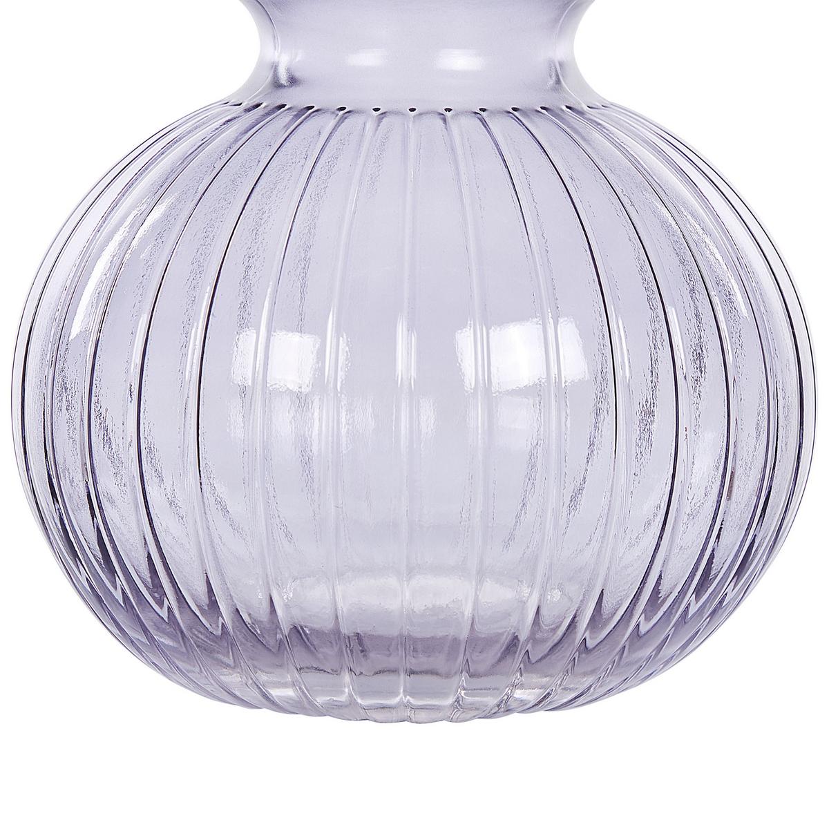 BLUMENVASE Glas violett Thetidio - Violett, Glas (26cm) - Beliani