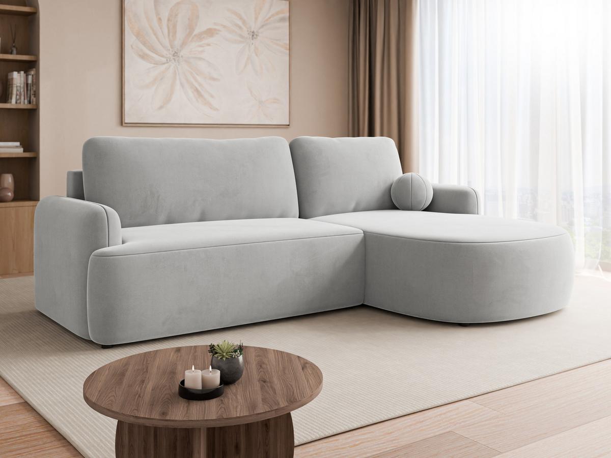 ECKSOFA Loridu Premium, Seite: Rechts - Silberfarben/Schwarz, Holz/Kunststoff (174/250cm) - MIRJAN24